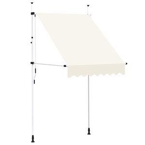 vidaXL Ročno zložljiva tenda 150 cm krem
