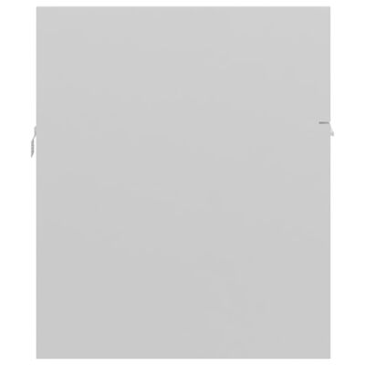 vidaXL Kopalniško pohištvo 2 kosa visok sijaj bela iverna plošča