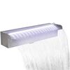 vidaXL Pravokotna fontana za bazen LED slap nerjaveče jeklo 45 cm