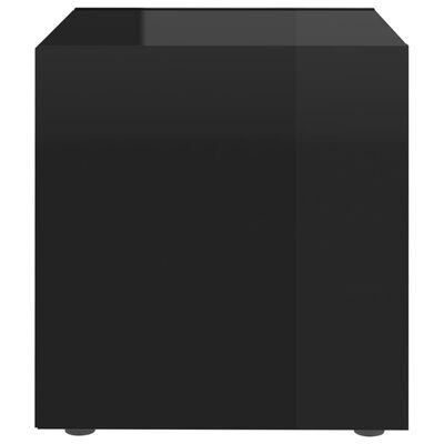 vidaXL TV omarica visok sijaj črna 37x35x37 cm iverna plošča