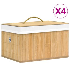 vidaXL &Scaron;katle za shranjevanje iz bambusa 4 kosi