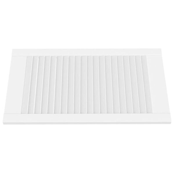 vidaXL Vrata za omarico z letvicami bela 69x39,4 cm trdna borovina