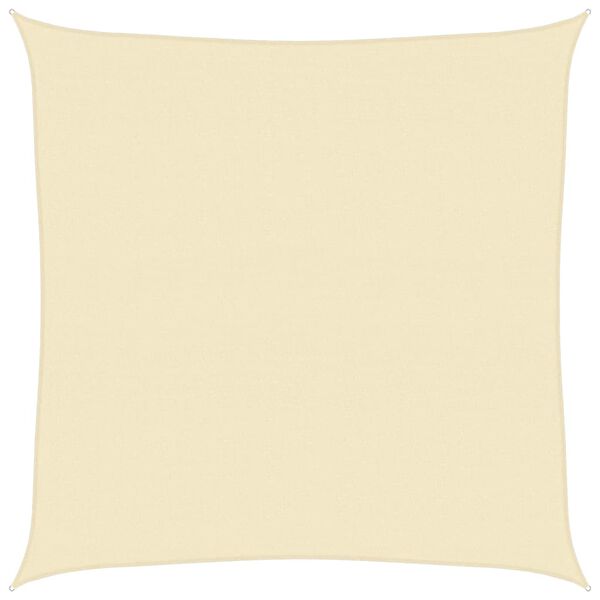 vidaXL Senčno jadro 160 g/m² krem 5x5 m HDPE