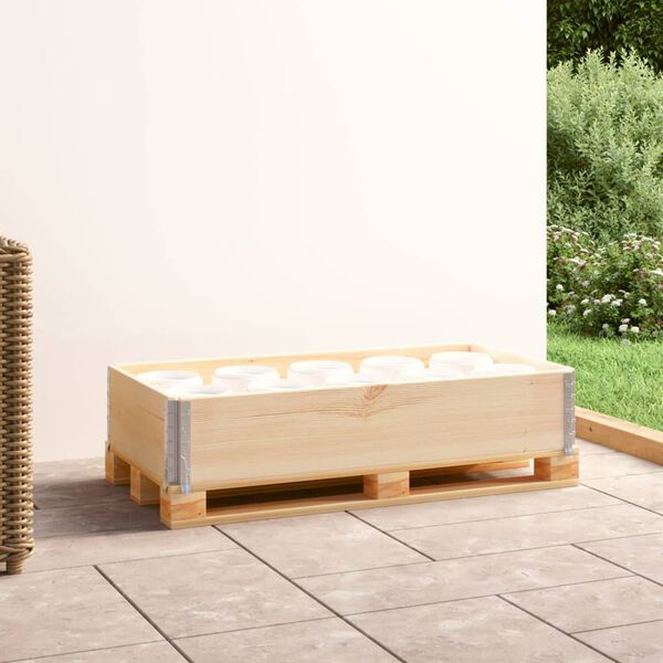 vidaXL Paletni okvir 50x100 cm trdna borovina