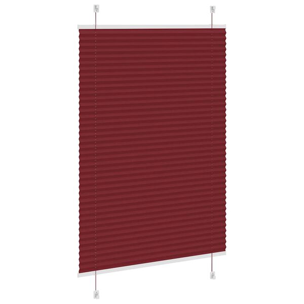 vidaXL Plisirana senčila Bordeaux Red 100x150 cm &Scaron;irina tkanine 99,4cm