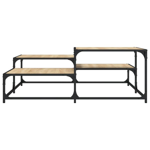 vidaXL Klubska mizica sonoma hrast 107x107x40 cm inženirski les