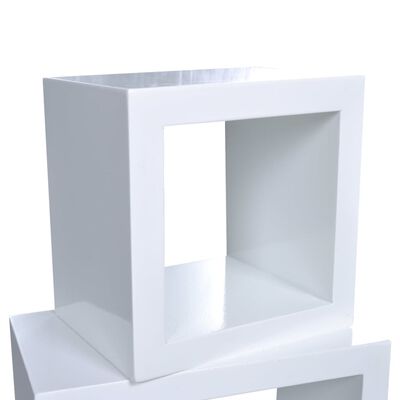 vidaXL Stenske police v obliki kocke 6 kosov bele