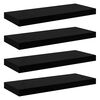 vidaXL Lebdeče police 4 kosi visok sijaj črne 60x23,5x3,8 cm MDF