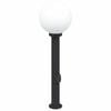 vidaXL Stebriček z vtičnico 80 cm črne barve IP44