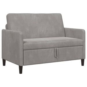 vidaXL Sofa s shrambo Svetlo siva 122 x 78 x 87 cm Poliester