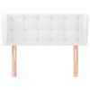 vidaXL Vzglavje z ušesi belo 83x23x78/88 cm umetno usnje