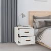 vidaXL Nočna omarica 2 kosa bela 40x34x45 cm trdna borovina