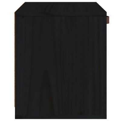 vidaXL Stenska omarica črna 40x30x35 cm trdna borovina