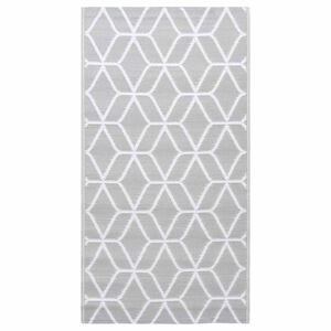 vidaXL Zunanja preproga ARAKIL siva 120x180 cm PP