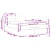 vidaXL Otomanska postelja z vzmetnico krem 140x190 cm blago