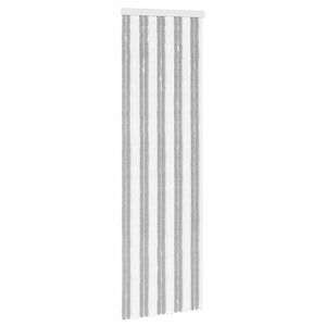 vidaXL Zaslon proti insektom Chenille Siva in bela 56 x 185 cm 100% PP