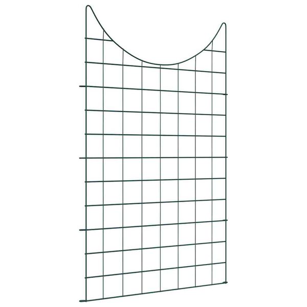 vidaXL Komplet ograje za ribnik 8 pcs Zelena 50 x 80 cm Jeklo