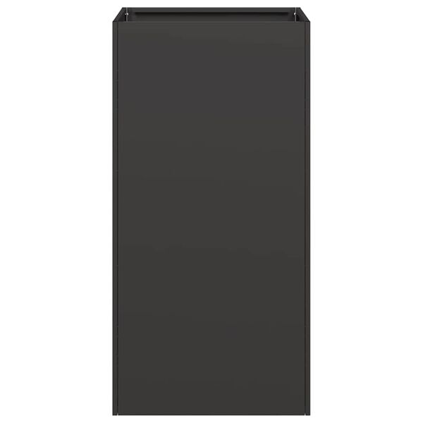 vidaXL Planter Black 40x40x80 cm Hladno valjano jeklo