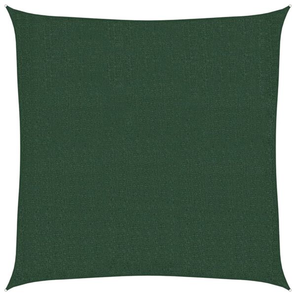 vidaXL Senčno jadro 160 g/m² temno zeleno 2,5x2,5 m HDPE
