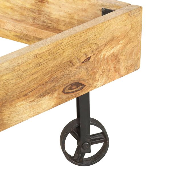 vidaXL Posteljni okvir iz trdnega mangovega lesa 200x200 cm