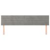 vidaXL Posteljno vzglavje 2 kosa svetlo sivo 100x5x78/88 cm žamet