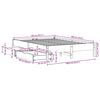 vidaXL Posteljni okvir brez vzmetnice bel 135x190 cm trdna borovina