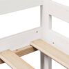 vidaXL Dnevna postelja s predali bela 90x200 cm trdna borovina