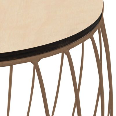 vidaXL Komplet klubskih mizic 3 kosi plošča iz topolovine in železo