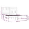 vidaXL Posteljni okvir 135x190 cm trdna borovina