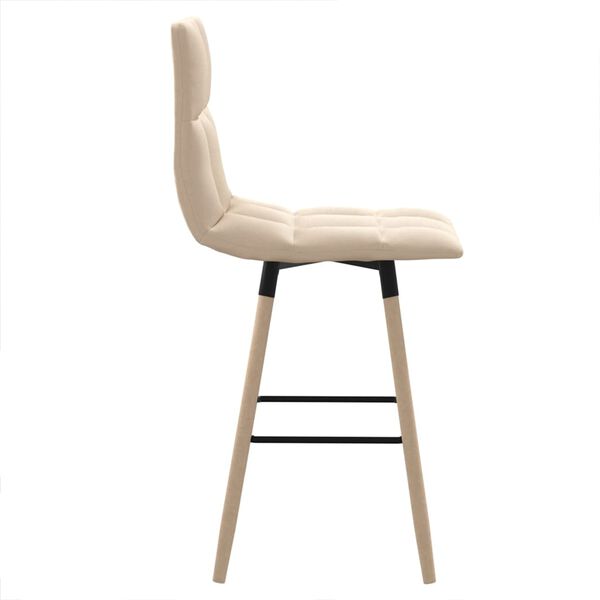 vidaXL Barski stolčki 2 kosa krem blago