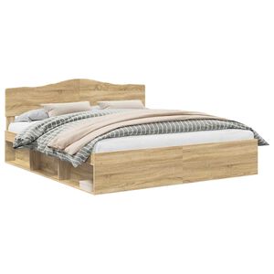 vidaXL Konstrukcija postelje Sonoma 180 x 200 cm Masivno borovo les