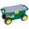 vidaXL Draper Tools Voziček za vrtno orodje in sedež 56x27,2x30,4 cm zelen