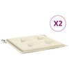 vidaXL Blazine za vrtne stole 2 kosa krem 40x40x3 cm oxford tkanina