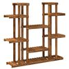 vidaXL Stojalo za rastline Naravna 123 x 25 x 114,5 cm