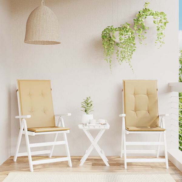 vidaXL Blazina za stol 2 kosa melanž bež 120x50x4 cm blago