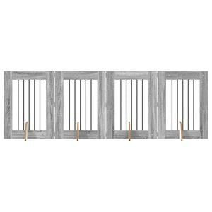 vidaXL Vrata za pse z stojali 4 pcs Siva Sonoma 60 x 80 cm