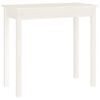 vidaXL Konzolna mizica bela 80x40x75 cm trdna borovina