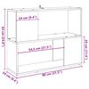 vidaXL Book Cabinet/Room Divider Old Wood 80x24x63 cm
