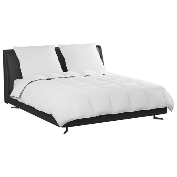 vidaXL Zimska posteljnina z blazino 3 pcs Bela Perje