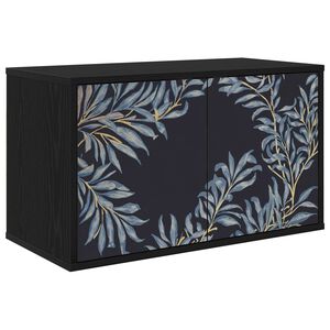 vidaXL Stenska TV omarica DOKKUM 69 x 33 x 40 cm Črni hrast