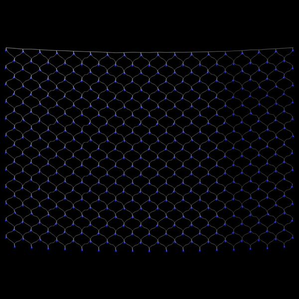 vidaXL Novoletna svetlobna mreža modra 3x2 m 204 LED lučk