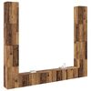 vidaXL TV omara 6-delna stenski stari lesni inženirski les
