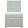 vidaXL Box spring postelja z vzmetnico svetlo siv 90x190 cm žamet