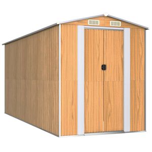 vidaXL Vrtna lopa svetlo rjava 192x440x223 cm pocinkano jeklo