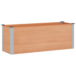 vidaXL Vrtna visoka greda Rjava 150 x 50 x 54 cm WPC in aluminij