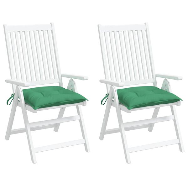 vidaXL Blazine za palete 2 kosa zelene 50x50x7 cm oxford tkanina