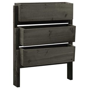 vidaXL Zložljivo vrtno cvetlično korito sivo 60x14x75 cm les jelke