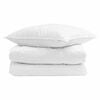 vidaXL Zimska posteljnina z blazino 2 pcs Bela Perje