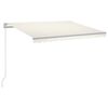 vidaXL Vlečna tenda Krem 300 x 250 cm Tkanina in aluminij