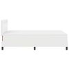 vidaXL Postelja z vzmetnico z vzmetnico Bela 120 x 190 cm Umetna koža